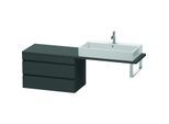 Duravit DuraStyle Waschtisch-Unterschrank DS532904949 80 x 47,8 cm, graphit matt, für Konsole, 2 Schubkästen