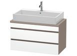Duravit DuraStyle Waschtisch-Unterschrank DS530801843 90 x 47,8 cm, weiß matt/basalt matt, für Konsole, 2 Schubkästen