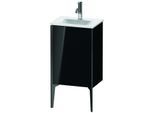 Duravit XViu Waschtisch-Unterschrank XV4068LB240 43x31x59,1cm, 1 Tür, schwarz matt, Tür links, schwarz hochglanz