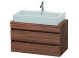Duravit DuraStyle Waschtisch-Unterschrank DS530807979 90 x 47,8 cm, nussbaum natur, für Konsole, 2 Schubkästen