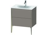 Duravit XViu Waschtisch-Unterschrank XV43010B143 71 x 59,1 x 48 cm, basalt matt, 2 Auszüge, champagner matt