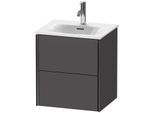Duravit XViu Waschtisch-Unterschrank XV41310B249 51x42x55,7cm, 2 Schubkästen, schwarz matt, graphit matt