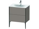 Duravit XViu Waschtisch-Unterschrank XV43010B243 71 x 59,1 x 48 cm, basalt matt, 2 Auszüge, schwarz matt