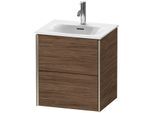 Duravit XViu Waschtisch-Unterschrank XV41310B121 51x42x55,7cm, 2 Schubkästen, champagner matt, nussbaum dunkel