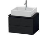 Duravit L-Cube Waschtisch-Unterschrank LC580501616 62 x 47,7 cm, Eiche schwarz, für Konsole, 2 Schubkästen
