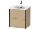Duravit XViu Waschtisch-Unterschrank XV41310B271 51x42x55,7cm, 2 Schubkästen, schwarz matt, mediterrane eiche