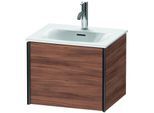 Duravit XViu Waschtisch-Unterschrank XV40310B279 51x42x39,7cm, 1 Auszug, schwarz matt, nussbaum natur