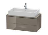 Duravit L-Cube Waschtisch-Unterschrank LC580808989 92 x 47,7 cm, flannel grey hochglanz, für Konsole, 2 Schubkästen