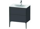 Duravit XViu Waschtisch-Unterschrank XV43010B249 71 x 59,1 x 48 cm, graphit matt, 2 Auszüge, schwarz matt