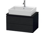 Duravit L-Cube Waschtisch-Unterschrank LC580601616 72 x 47,7 cm, Eiche schwarz, für Konsole, 2 Schubkästen