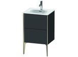 Duravit XViu Waschtisch-Unterschrank XV40690B180 51x42x59,1cm, 2 Auszüge, champagner matt, graphit supermatt