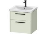 Duravit D-Code Waschtischunterschrank DC46700BDHH0000 ,Griff Diamantschwarz, Blassgrün Matt, Wandhängend, Schubkästen 2, 584x555x460 mm