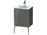 Duravit XViu Waschtisch-Unterschrank XV40690B189 51x42x59,1cm, 2 Auszüge, champagner matt, flannel grey hochglanz
