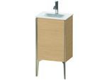 Duravit XViu Waschtisch-Unterschrank XV4068RB130 43x31x59,1cm, 1 Tür, champagner matt, rechts, Eiche natur