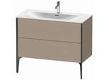 Duravit XViu Waschtisch-Unterschrank XV43030B275 101 x 59,1 x 48 cm, leinen, 2 Auszüge, schwarz matt