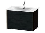 Duravit XViu Waschtisch-Unterschrank XV41340B116 81 x 55,7 x 48 cm, Eiche schwarz, 2 Schubkästen, champagner matt