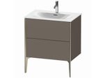 Duravit XViu Waschtisch-Unterschrank XV43010B190 71 x 59,1 x 48 cm, flannel grey seidenmatt, 2 Auszüge, champagner matt