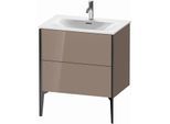 Duravit XViu Waschtisch-Unterschrank XV43010B286 71 x 59,1 x 48 cm, cappucino hochglanz, 2 Auszüge, schwarz matt