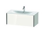 Duravit XViu Waschtisch-Unterschrank XV40350B222 101 x 39,7 x 48 cm, weiß hochglanz, 1 Auszug, schwarz matt