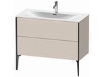 Duravit XViu Waschtisch-Unterschrank XV43030B291 101 x 59,1 x 48 cm, taupe matt, 2 Auszüge, schwarz matt