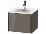 Duravit XViu Waschtisch-Unterschrank XV40310B289 51x42x39,7cm, 1 Auszug, schwarz matt, flannel grey hochglanz