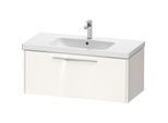 Duravit D-Code Waschtischunterschrank DC4668010220000 Griff Chrom, Weiß Hochglanz, Wandhängend, Auszug 1, 984x400x460 mm