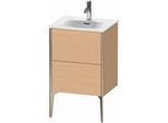 Duravit XViu Waschtisch-Unterschrank XV40690B112 51x42x59,1cm, 2 Auszüge, champagner matt, eiche gebürstet