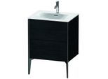 Duravit XViu Waschtisch-Unterschrank XV43000B216 61 x 59,1 x 48 cm, Eiche schwarz, 2 Auszüge, schwarz matt