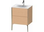 Duravit XViu Waschtisch-Unterschrank XV43000B112 61 x 59,1 x 48 cm, eiche gebürstet, 2 Auszüge, champagner matt