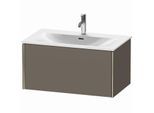 Duravit XViu Waschtisch-Unterschrank XV40340B190 81 x 39,7 x 48 cm, flannel grey seidenmatt, 1 Auszug, champagner matt
