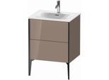 Duravit XViu Waschtisch-Unterschrank XV43000B286 61 x 59,1 x 48 cm, cappucino hochglanz, 2 Auszüge, schwarz matt