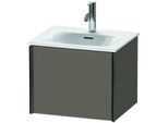Duravit XViu Waschtisch-Unterschrank XV40310B290 51x42x39,7cm, 1 Auszug, schwarz matt, flannel grey seidenmatt