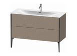 Duravit XViu Waschtisch-Unterschrank XV43040B211 121 x 59,1 x 48 cm, eiche kaschmir, 2 Auszüge, schwarz matt