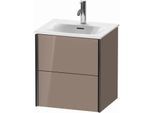 Duravit XViu Waschtisch-Unterschrank XV41310B286 51x42x55,7cm, 2 Schubkästen, schwarz matt, cappucino hochglanz