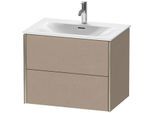 Duravit XViu Waschtisch-Unterschrank XV41330B175 71 x 55,7 x 48 cm, leinen, 2 Schubkästen, champagner matt