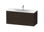 Duravit XViu Waschtisch-Unterschrank XV41360B269 121 x 55,7 x 48 cm, nussbaum gebürstet, 2 Schubkästen, schwarz matt