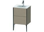 Duravit XViu Waschtisch-Unterschrank XV40690B275 51x42x59,1cm, 2 Auszüge, schwarz matt, leinen