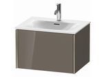Duravit XViu Waschtisch-Unterschrank XV40320B189 61 x 39,7 x 48 cm, flannel grey hochglanz, 1 Auszug, champagner matt