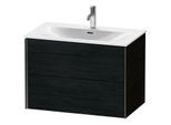 Duravit XViu Waschtisch-Unterschrank XV41340B216 81 x 55,7 x 48 cm, Eiche schwarz, 2 Schubkästen, schwarz matt