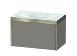 Duravit XViu Waschtisch-Unterschrank XV4610NB143P 80x48cm, 1 Auszug, champagner matt, Rahmen P, basalt matt