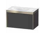 Duravit XViu Waschtisch-Unterschrank XV4610NB149P 80x48cm, 1 Auszug, champagner matt, Rahmen P, graphit matt