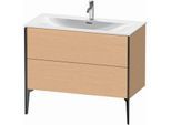 Duravit XViu Waschtisch-Unterschrank XV43030B212 101 x 59,1 x 48 cm, eiche gebürstet, 2 Auszüge, schwarz matt