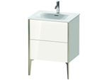 Duravit XViu Waschtisch-Unterschrank XV43000B122 61 x 59,1 x 48 cm, weiß hochglanz, 2 Auszüge, champagner matt