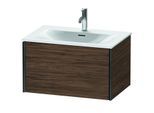 Duravit XViu Waschtisch-Unterschrank XV40330B221 71 x 39,7 x 48 cm, nussbaum dunkel, 1 Auszug, schwarz matt