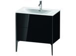 Duravit XViu Waschtisch-Unterschrank XV43020B240 81 x 59,1 x 48 cm, schwarz hochglanz, 2 Auszüge, schwarz matt