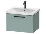 Duravit D-Code Waschtischunterschrank DC46660BDHG0000 Griff Diamantschwarz, Fjordgrün Matt, Wandhängend, Auszug 1, 634x400x460 mm
