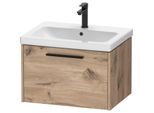 Duravit D-Code Waschtischunterschrank DC46660BD550000 Griff Diamantschwarz, Eiche Marmor, Wandhängend, Auszug 1, 634x400x460 mm