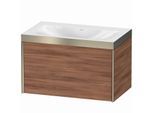 Duravit XViu Waschtisch-Unterschrank XV4610NB179P 80x48cm, 1 Auszug, champagner matt, Rahmen P, nussbaum natur