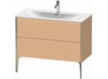 Duravit XViu Waschtisch-Unterschrank XV43030B112 101 x 59,1 x 48 cm, eiche gebürstet, 2 Auszüge, champagner matt