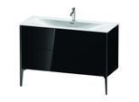 Duravit XViu Waschtisch-Unterschrank XV43040B240 121 x 59,1 x 48 cm, schwarz hochglanz, 2 Auszüge, schwarz matt